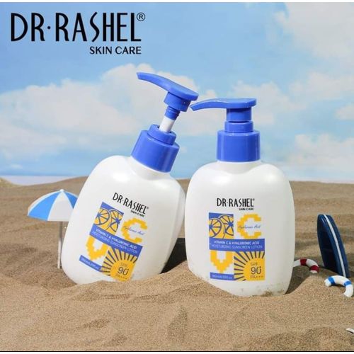 Dr. Rashel DR Rashel Sunscreen Lotion SPF 90+ Vitamin C & Hyaluronic Acid Moisturizing PA+++ High Sun Protection lotion Sunblock