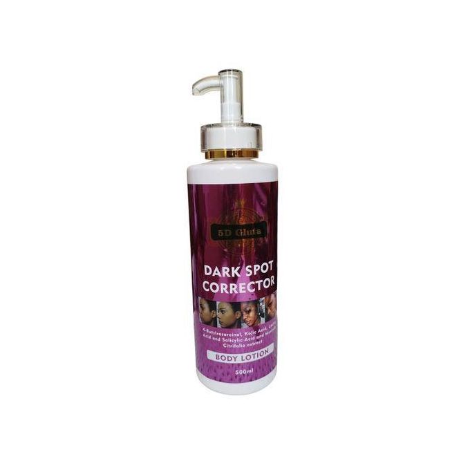 5D Gluta Dark Spot Corrector Body Lotion with Lactic & Salicylic Acid. Moisturizes, Fades Dark Spots, Age Spots, Post Acne Marks, Freckles, Sun Marks, Beautifies, Make skin Young and Even