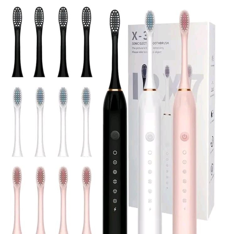 Ultrasonic Electric Toothbrush USB Charging Intelligent Timed Reminder With 6 Cleaning Modes 4 Brush Heads IPX7 Waterproof Powerful Cleaning Electric toothbrushes