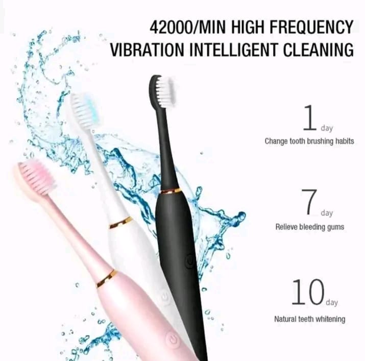 Ultrasonic Electric Toothbrush USB Charging Intelligent Timed Reminder With 6 Cleaning Modes 4 Brush Heads IPX7 Waterproof Powerful Cleaning Electric toothbrushes