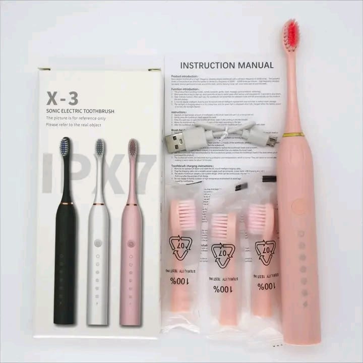 Ultrasonic Electric Toothbrush USB Charging Intelligent Timed Reminder With 6 Cleaning Modes 4 Brush Heads IPX7 Waterproof Powerful Cleaning Electric toothbrushes