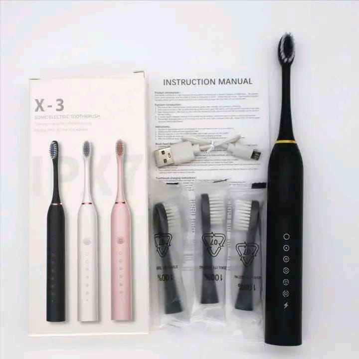 Ultrasonic Electric Toothbrush USB Charging Intelligent Timed Reminder With 6 Cleaning Modes 4 Brush Heads IPX7 Waterproof Powerful Cleaning Electric toothbrushes