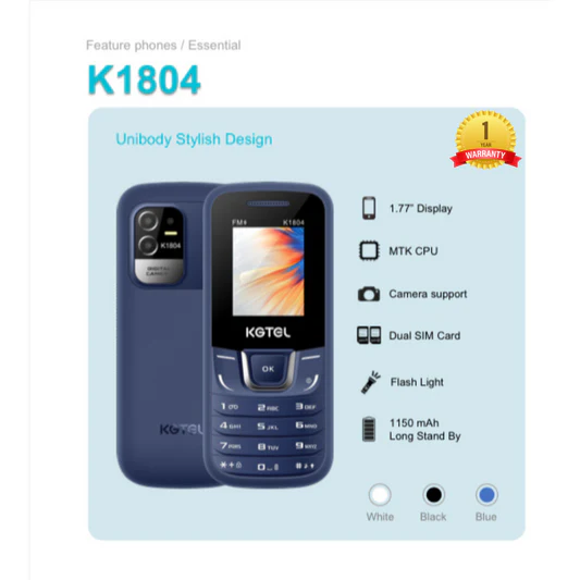 Kgtel K1804 Phone Wireless Fm, Torchlight, Dual SIM