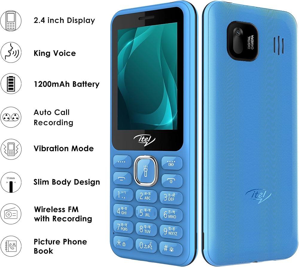 New Itel 5027, 2.4" - 4MB RAM+ 4MB ROM - Wireless FM - Dual SIM - 1200mAh -