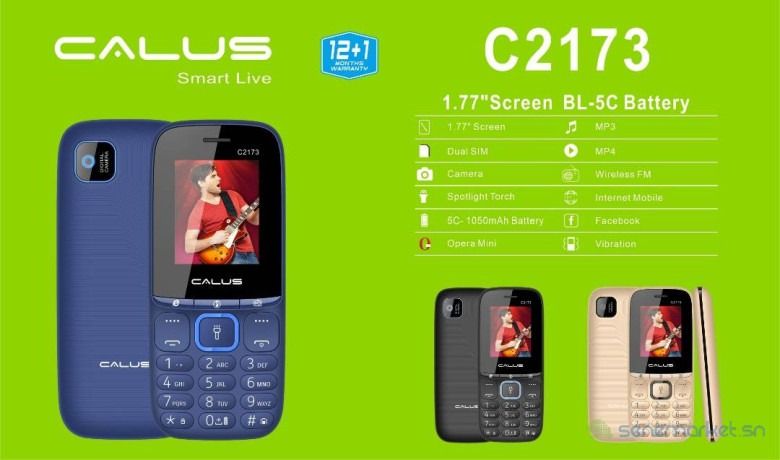 NEW CALUS C2173 phone 1.77" screen 1050mAh 5C Battery wireless FM Torch light dual sim bright torch CALUS smart live featured phone