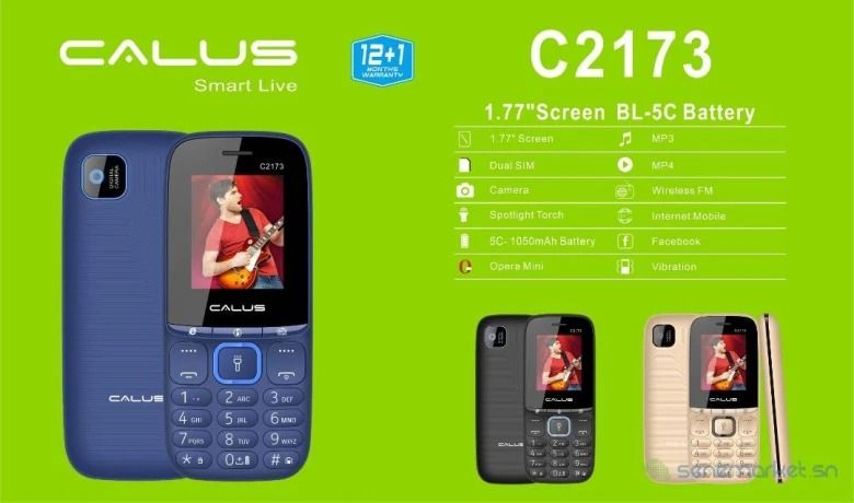 NEW CALUS C2173 phone 1.77" screen 1050mAh 5C Battery wireless FM Torch light dual sim bright torch CALUS smart live featured phone