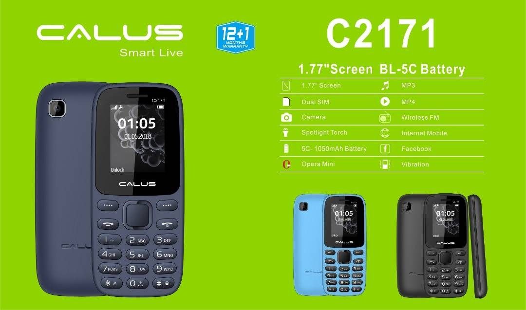 NEW CALUS C2171 phone 1.77" screen 1050mAh 5C Battery wireless FM Torch light dual sim bright torch CALUS smart live featured phone