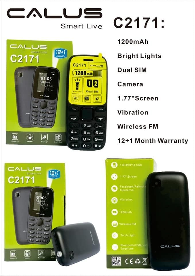 NEW CALUS C2171 phone 1.77" screen 1050mAh 5C Battery wireless FM Torch light dual sim bright torch CALUS smart live featured phone