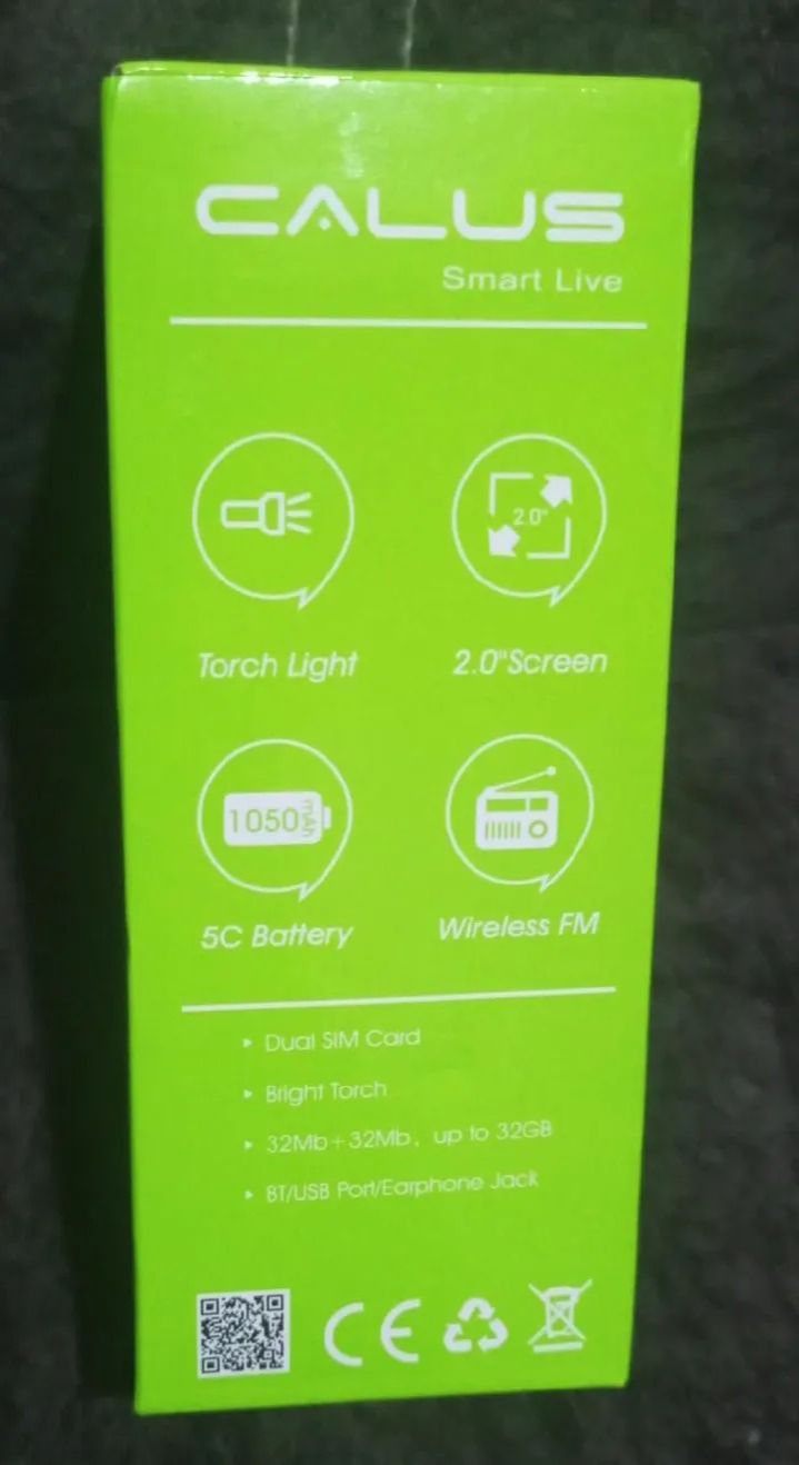 CALUS C2166 phone 2.0" screen 1050mAh 5C Battery wireless FM Torch light dual sim bright torch CALUS smart live featured phone