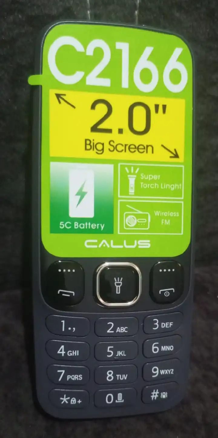 CALUS C2166 phone 2.0" screen 1050mAh 5C Battery wireless FM Torch light dual sim bright torch CALUS smart live featured phone