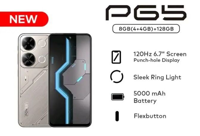 [NEW ARRIVAL] Itel P65 6.6" Display, 128GB Storage 8GB RAM(4GB RAM+4GB RAM), 50MP Camera, 18Watts Fast Charger 5000mAh-Smartphones