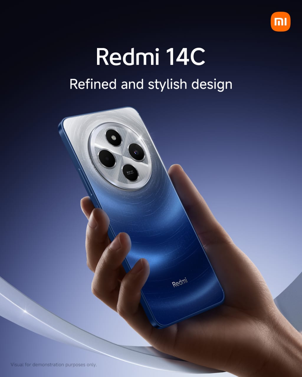 XIAOMI Redmi 14C 128GB Storage+4GB Ram 50MP AI Dual Camera Immersive 6.88" UHD Display Upto 120Hz Refresh Rate Dual Sim 5160mAh (typ) Battery Elegant glass back cover smart Phone + FREE GIFTS