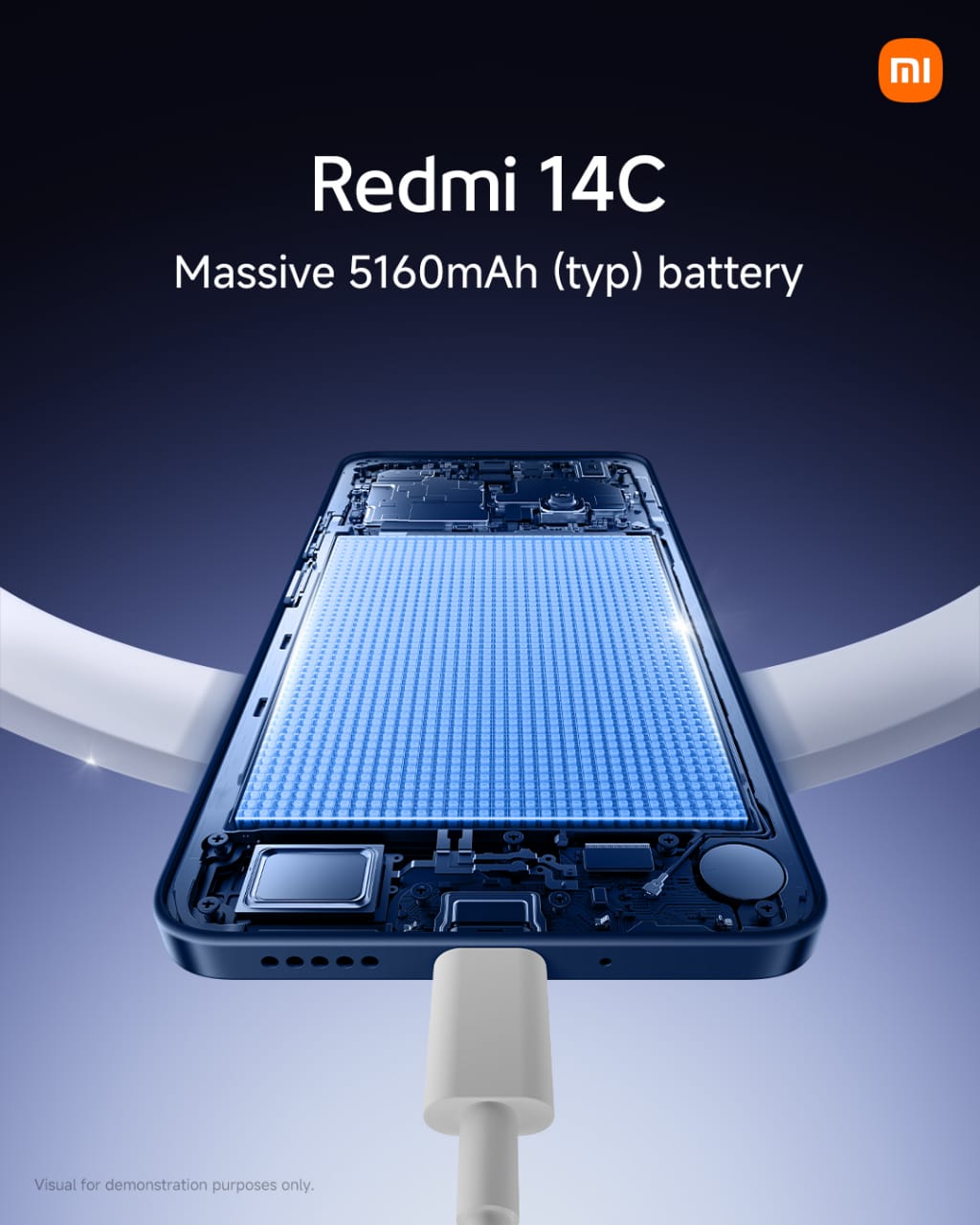 XIAOMI Redmi 14C 128GB Storage+4GB Ram 50MP AI Dual Camera Immersive 6.88" UHD Display Upto 120Hz Refresh Rate Dual Sim 5160mAh (typ) Battery Elegant glass back cover smart Phone + FREE GIFTS