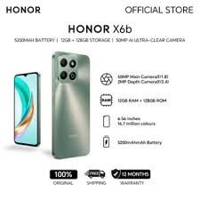 [NEW ARRIVAL] HONOR X6B 256GB ROM 6GB RAM 6.56 inch DISPLAY Octa-core Fingerprint (side-mounted), 5200 mAh Android 14, Mediatek Helio G85 smartphones.