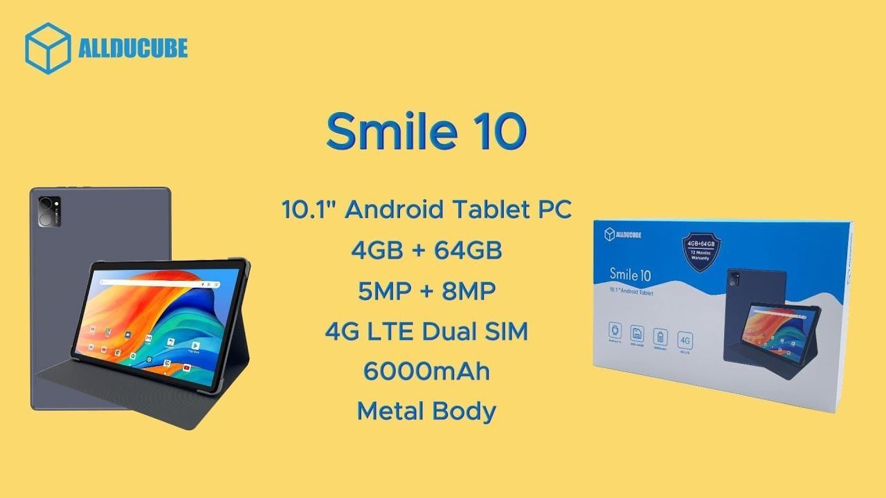 [NEW ARRIVAL] BRAND NEW Alldocube Smile 10 tab 64 GB ROM 4GB RAM 2MP FRONT 5MP BACK CAMERA 10,1 INCHES DISPLAY  octacore android 6000mAH TABLET
