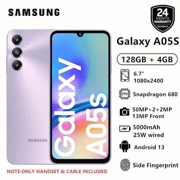 LIMITED DISCOUNT !!!! BRAND NEW Samsung Galaxy A05S, 6.7", 90HZ, 4GB RAM + 128GB ROM, 50MP, 5000mAh COMES WITH FREE GIFTS ( AIRPODS + SMART WATCH) FOR YOU