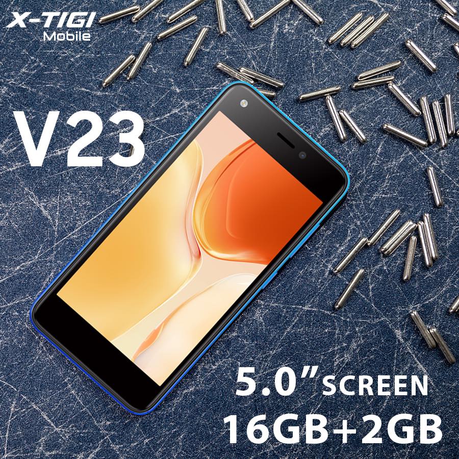 X Tigi V23 2GB RAM, 32GB ROM Processor MTK6580m Quad-core 1.3GHz Connectivity 3200mAhbattery fingerprint unlock 8.0MP Back camera 5.0MP Selfie 12 months warranty brandnew smart phones phone