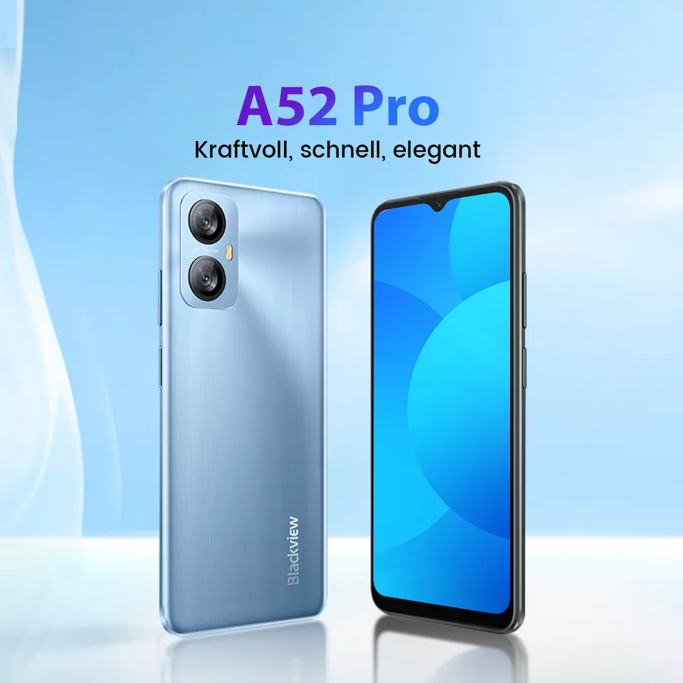 Blackview A52 Pro 6GB+128GB 6.52 Inch Android 13 4G OTG Fingerprint Identification Smartphone - 13MP+0.8MP 5MP Camera 5180 mAh Type C Charge Battery Smart Phone