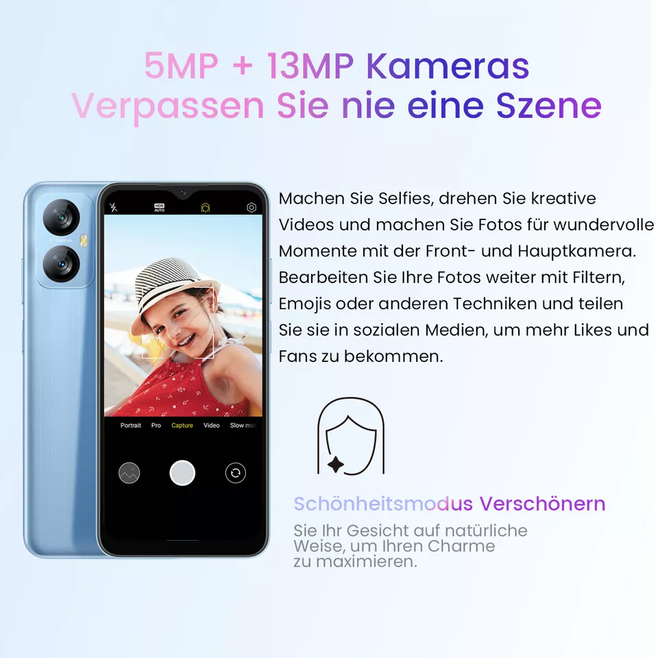 Blackview A52 Pro 6GB+128GB 6.52 Inch Android 13 4G OTG Fingerprint Identification Smartphone - 13MP+0.8MP 5MP Camera 5180 mAh Type C Charge Battery Smart Phone
