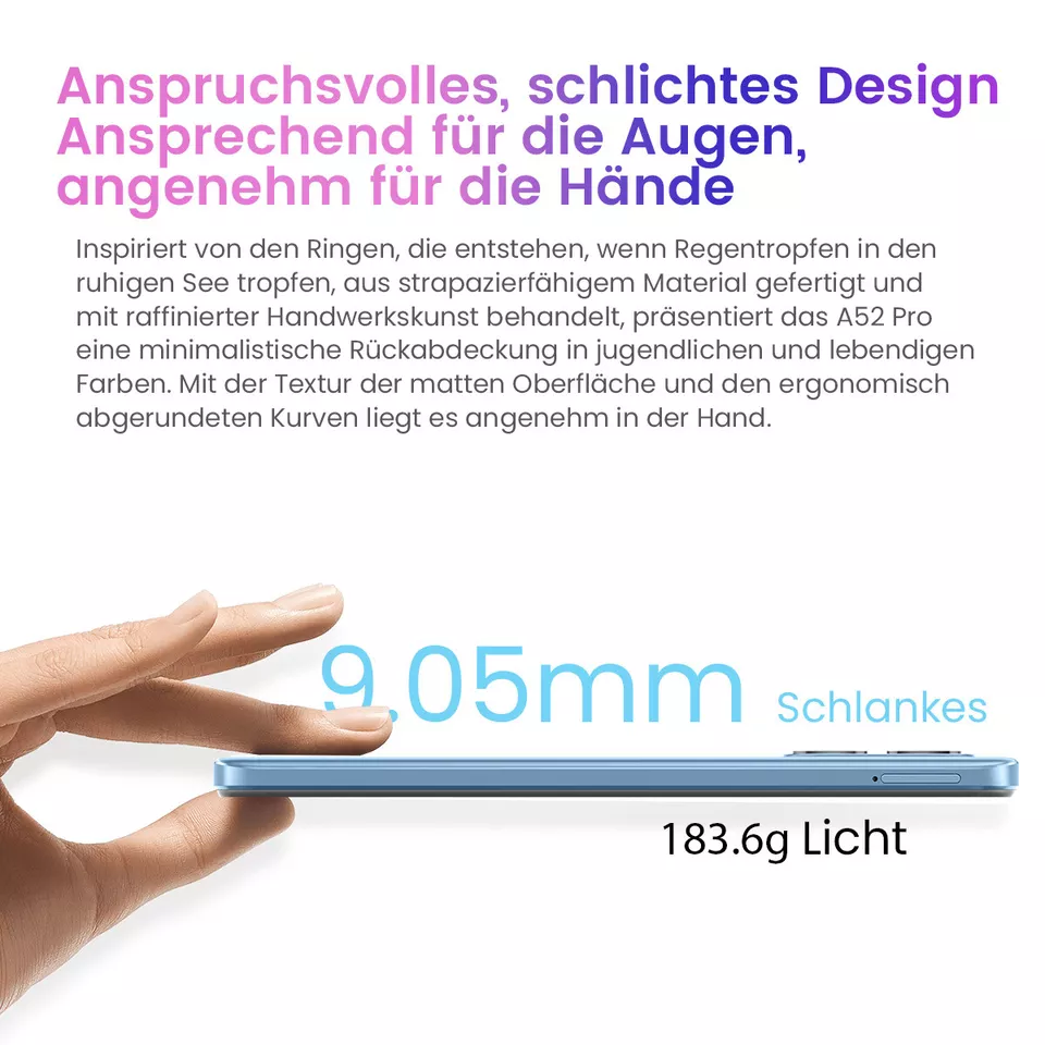 Blackview A52 Pro 6GB+128GB 6.52 Inch Android 13 4G OTG Fingerprint Identification Smartphone - 13MP+0.8MP 5MP Camera 5180 mAh Type C Charge Battery Smart Phone