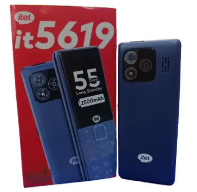ITEL it5619 Featured Phones 2500mAh Battery Type-C Charger 2.4 Inches Big Screen 3 SIM Cards 2000 Phone Book KING Voice FM Radio itel Cell Phone featured phone