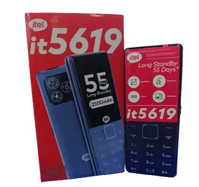 ITEL it5619 Featured Phones 2500mAh Battery Type-C Charger 2.4 Inches Big Screen 3 SIM Cards 2000 Phone Book KING Voice FM Radio itel Cell Phone featured phone