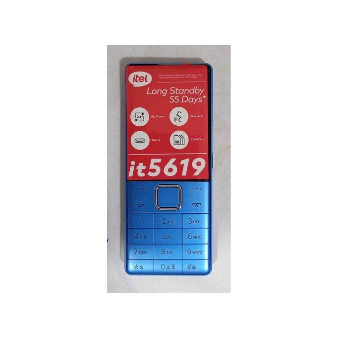 ITEL it5619 Featured Phones 2500mAh Battery Type-C Charger 2.4 Inches Big Screen 3 SIM Cards 2000 Phone Book KING Voice FM Radio itel Cell Phone featured phone