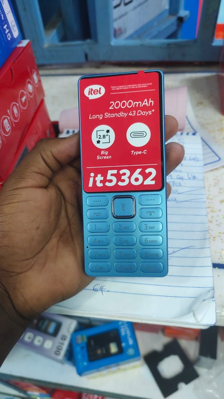 Itel it5362,Featured Phones 2000mAh Battery Type-C Charger 2.8 Inches Big Screen 3 SIM Cards 2000 Phone Book KING Voice FM Radio itel Cell Phone featured phone