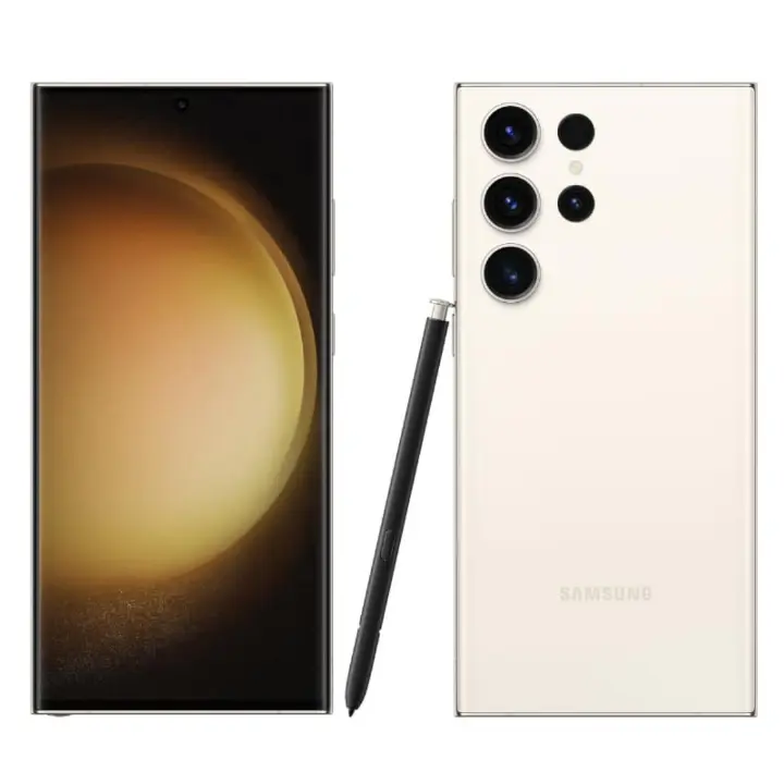 Samsung galaxy S23 ultra 5g Display: 6.8-inch Dynamic AMOLED, Edge Screen 120Hz Adaptive Refresh Rate  512GB + 12GB RAM 200 MP Main camera 12.0 mp selfie 5000 mAh battery capacity smart phones