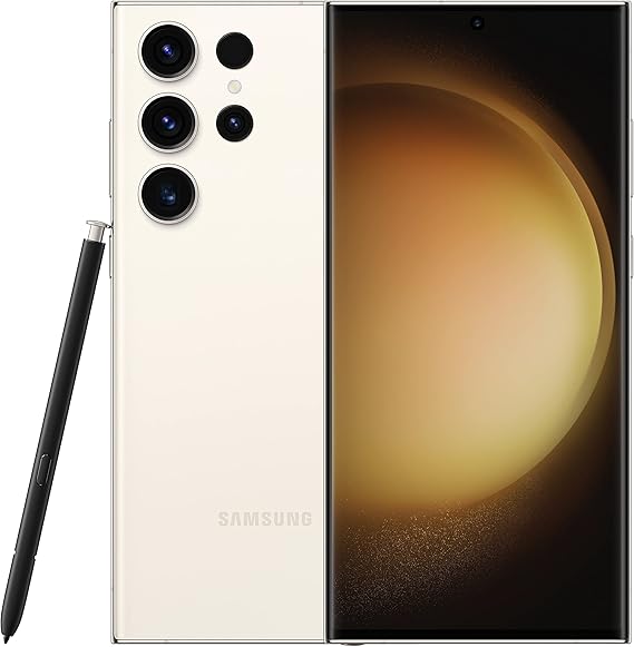Samsung galaxy S23 ultra 5g Display: 6.8-inch Dynamic AMOLED, Edge Screen 120Hz Adaptive Refresh Rate  512GB + 12GB RAM 200 MP Main camera 12.0 mp selfie 5000 mAh battery capacity smart phones