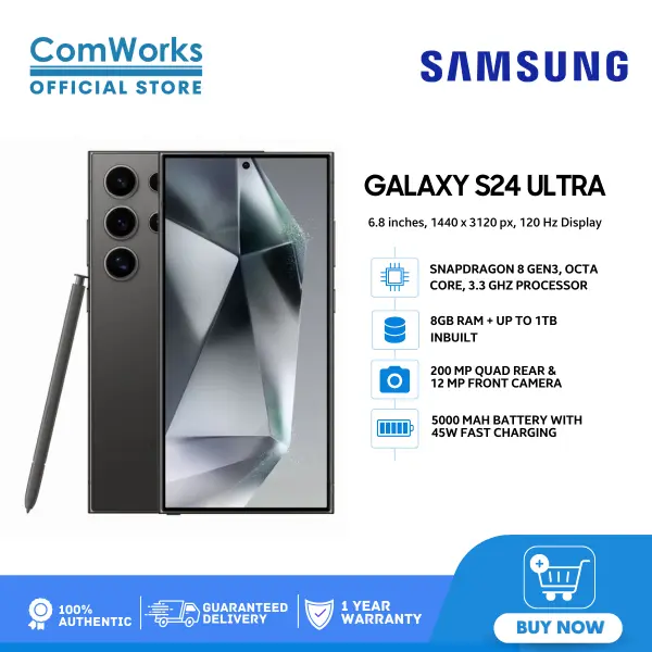 Samsung Galaxy S24 Ultra Cell Phone 12GB+512GB Galaxy AI Smartphone , 200MP Main camera 12 MP selfieSnapdragon 8 Gen 3 Fingerprint under display  5000mAh battery capacity Android 14 Smartphone