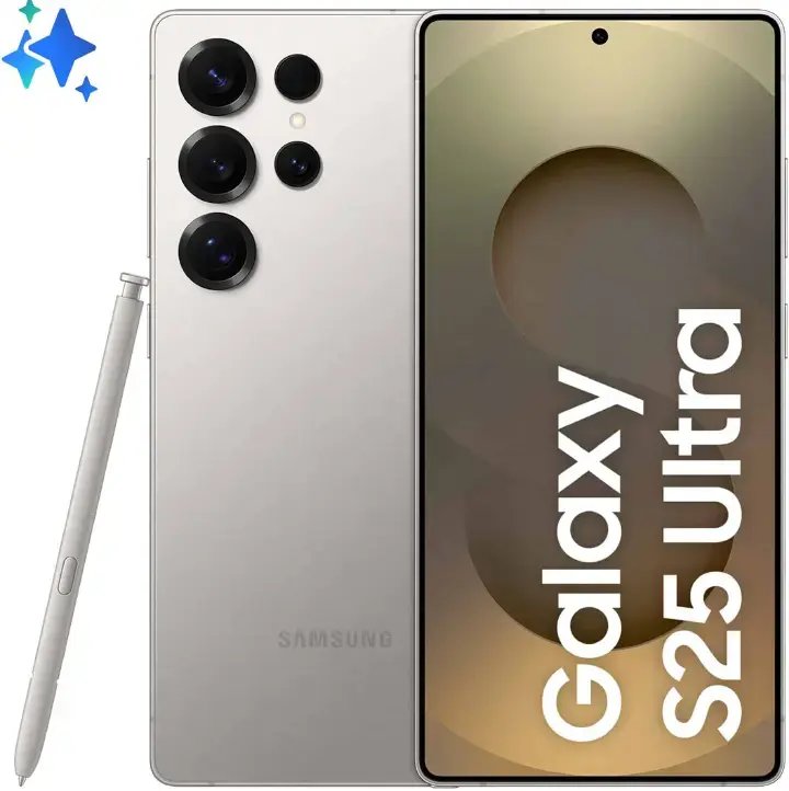 Samsung Galaxy S25 ULTRA 5G 12GB+256GB 6.9" Dynamic LTPO AMOLED 2X 120Hz 200mp+10MP +50MP +50MP Camera 5000mAh Battery 25W Fast Charging 15W Wireless IP68 e-SIM Ultra-Sonic Fingerprint AI Smartphone