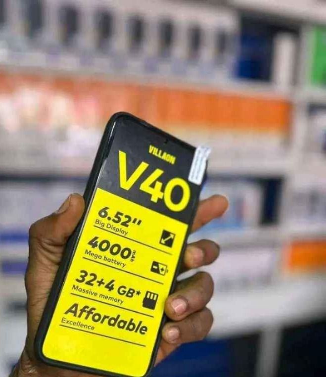 VILLAON V40 6.52" HD+ Waterdrop FullScreen display 32GB+4GB ROM- 4000mAh Battery capacity 8MP Main camera 5.0MP Selfie 4G LTE-Dual sim Android 13 -GO Edition Fingerprint unlock SMART PHONES