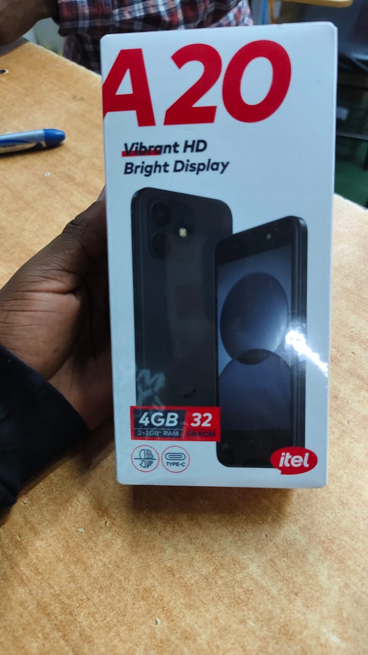 Itel A20, 5 Inch Vibrant HD Bright Display,32GB Storage+4(2+2)GB RAM, 2400mAh battery capacity 5MP MAIN Camera Front Fingerprint and face unlock undroid Smartphones