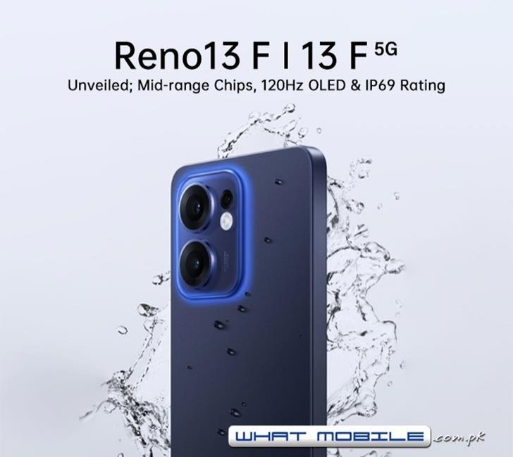 Oppo Reno 13F 4G Key Features RAM: 8GB Storage: 256GB OS:  , ColorOS 14 Camera: 50MP + 8MP + 2MP Selfie: 32MP Display: 6.67 inch, AMOLED,120Hz Processor: Qualcomm SM6225 Android 15,SMARTPHONES