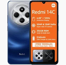 BRAND NEW Xiaomi Redmi 14C 8GB RAM + 256GB Storage 6.88" 120Hz HD+ IPS display 4G Dual Sim 5160mAh Battery 50MP triple main camera Android 14 Smart Phones Mobile Phone +FREE GIFTS