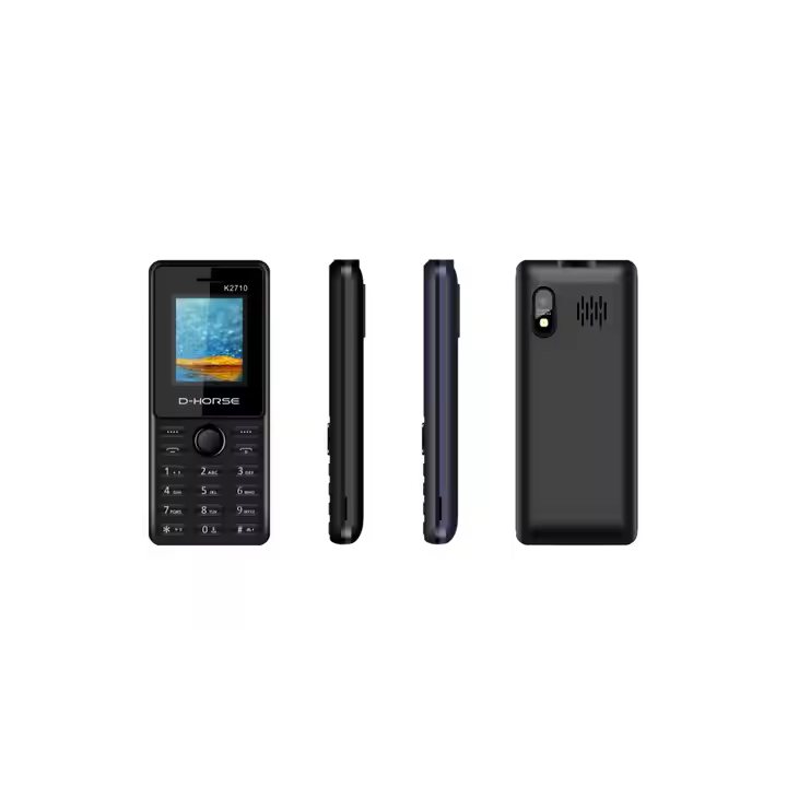 D-HORSE MOBILE K2710 mobile phone Wireless Fm Support 1500mAh Battery capacity 1.77`` display 32MB storage 0.08mp camera - Dual Sim Feature Phone Black Cheapest featured phones