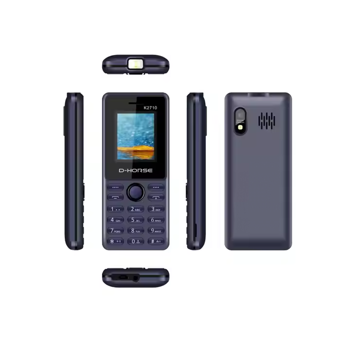 D-HORSE MOBILE K2710 mobile phone Wireless Fm Support 1500mAh Battery capacity 1.77`` display 32MB storage 0.08mp camera - Dual Sim Feature Phone Black Cheapest featured phones
