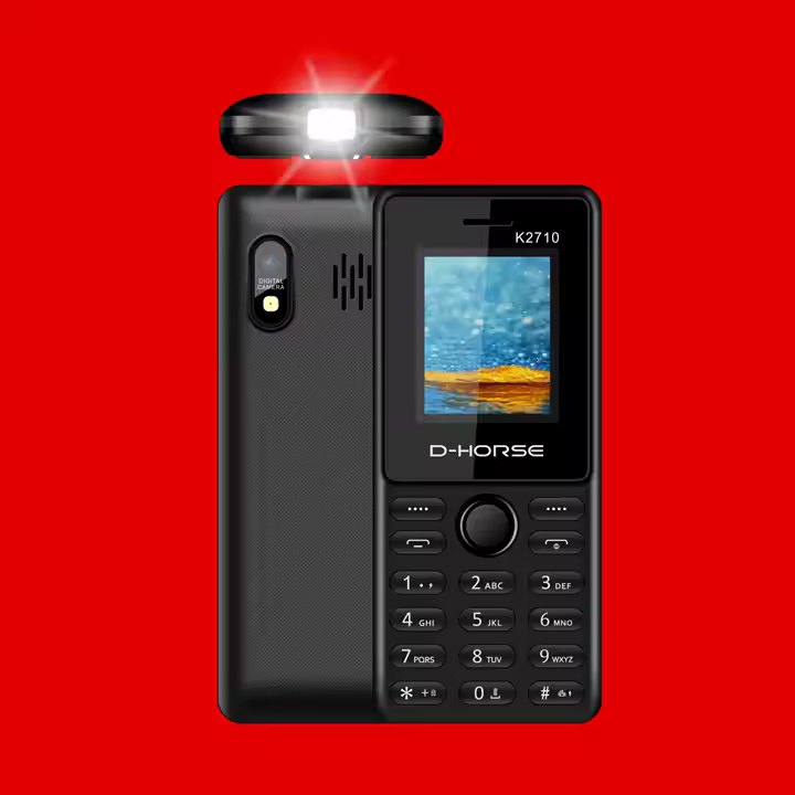 D-HORSE MOBILE K2710 mobile phone Wireless Fm Support 1500mAh Battery capacity 1.77`` display 32MB storage 0.08mp camera - Dual Sim Feature Phone Black Cheapest featured phones