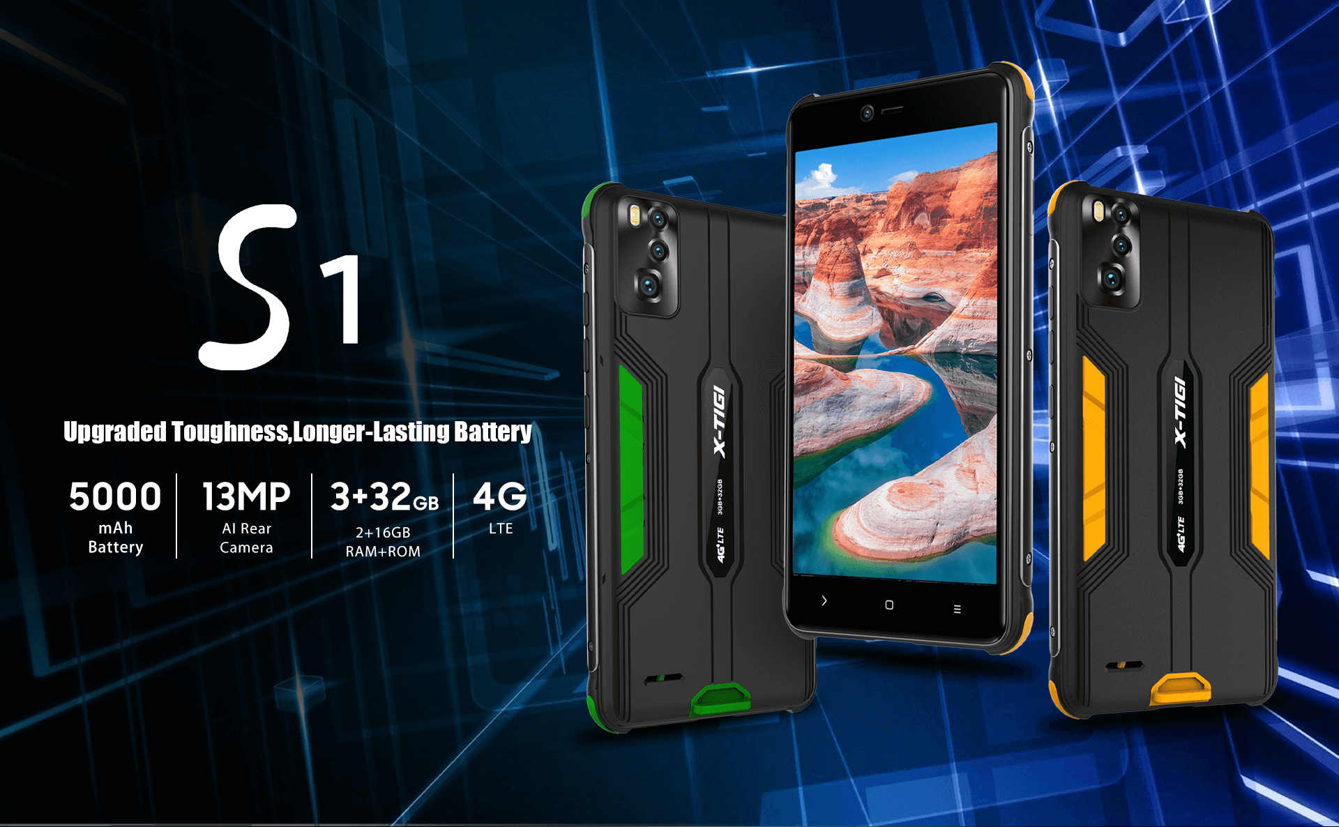 [BRAND NEW] X-TIGI SMART S1 16GB + 2GB RAM, 13MP Dual AI Camera, 5.0" Display, 4G LTE, Android, 5000mAh Battery Capacity , Proccessor Qualcomm 808(MSM8992) Hexa-Core 1.8GHz Dual SIM – SMARTPHONES