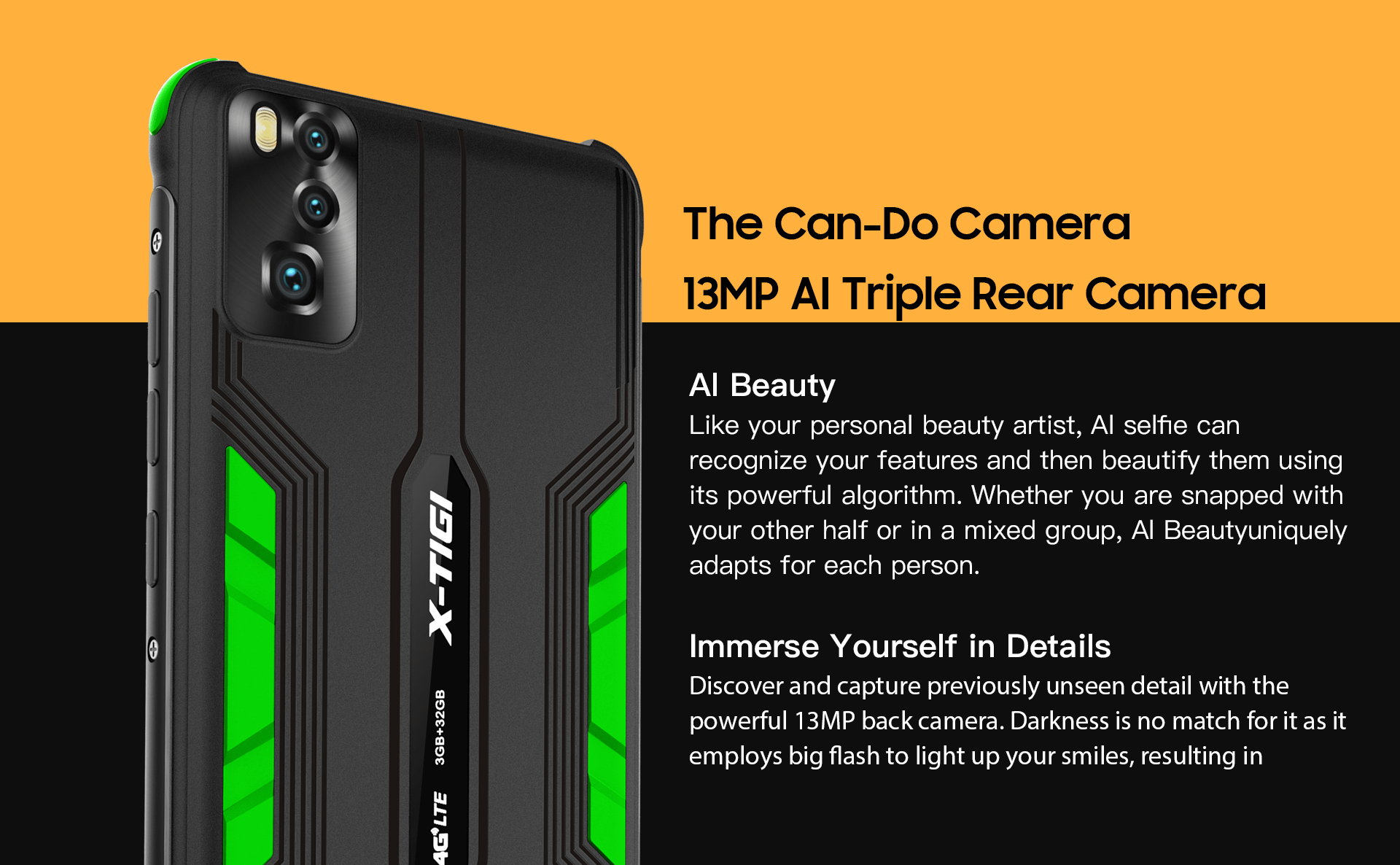 [BRAND NEW] X-TIGI SMART S1 16GB + 2GB RAM, 13MP Dual AI Camera, 5.0" Display, 4G LTE, Android, 5000mAh Battery Capacity , Proccessor Qualcomm 808(MSM8992) Hexa-Core 1.8GHz Dual SIM – SMARTPHONES