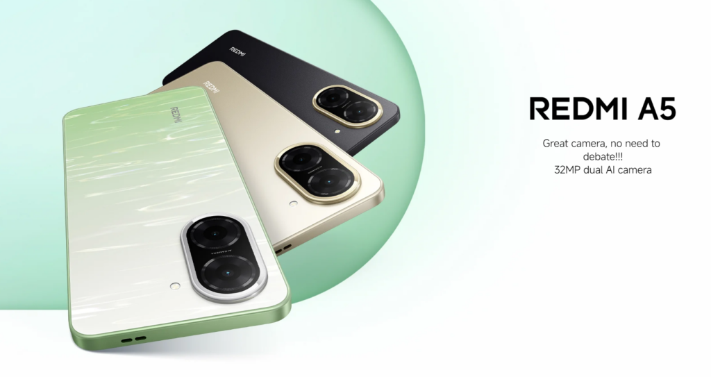 [Latest Arrival !!!] Redmi A5  Display 6.88" - 3GB + 64GB, Dual SIM ,32MP main camera, 8MP front camera , 5200mAh battery , Side fingerprint sensor , USB Type-C Phones  SmartPhone