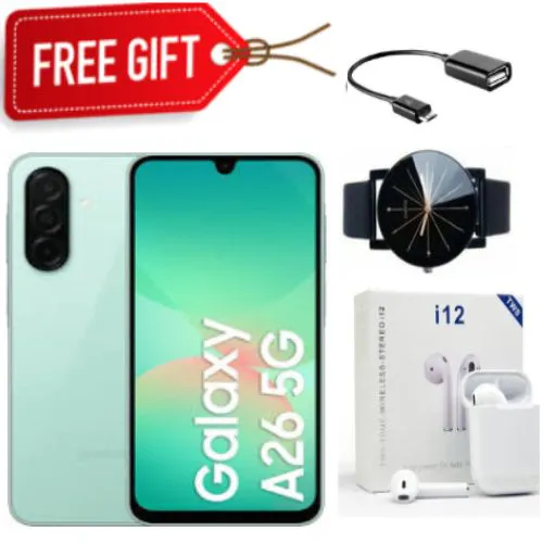[New Arrival] Samsung Galaxy A26 5G 128GB+6GB 6.7" 120Hz Super AMOLED Display 50MP+13MP Cameras Exynos 1380 Chipset 5000mAh Battery 25W comes with free gifts pods,smart watch Smart Phones.