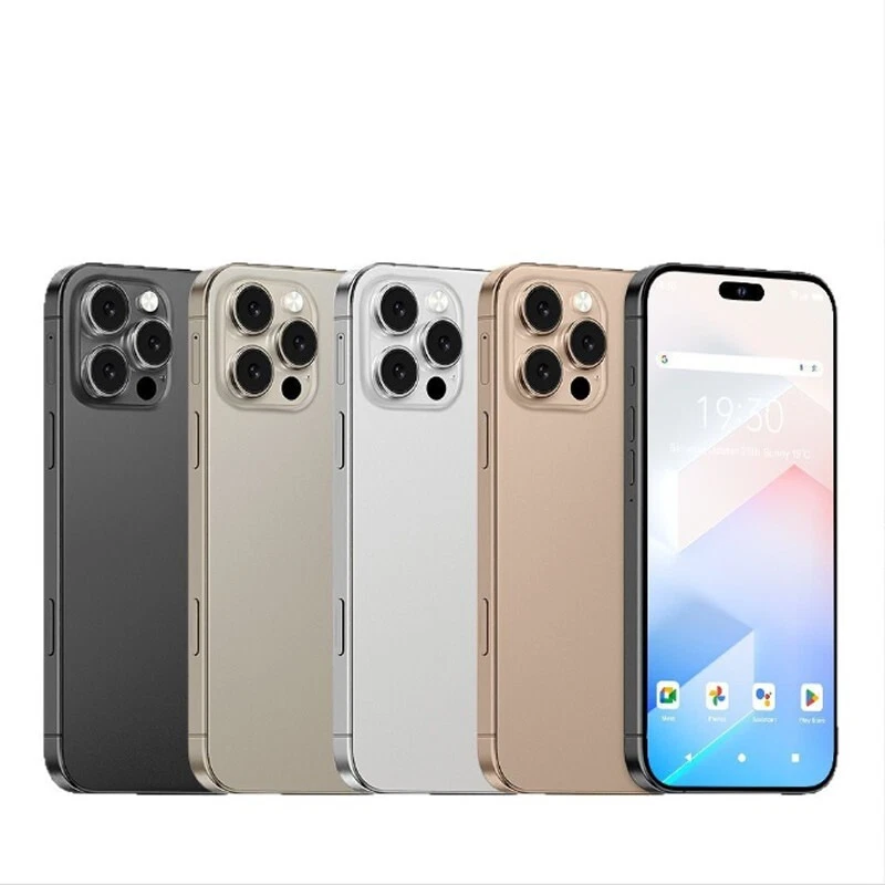 i16 Pro Max Android 14 smartphone 128gb Rom + 6gb Ram 6.6 inches ips screen display 5000mAh battery capacity QUADCORE Processor 13mp dual main camera+ 5 mp selfie android smartphone