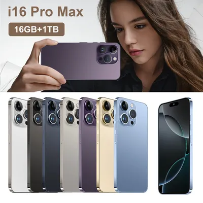 i16 Pro Max Android 14 smartphone 128gb Rom + 6gb Ram 6.6 inches ips screen display 5000mAh battery capacity QUADCORE Processor 13mp dual main camera+ 5 mp selfie android smartphone