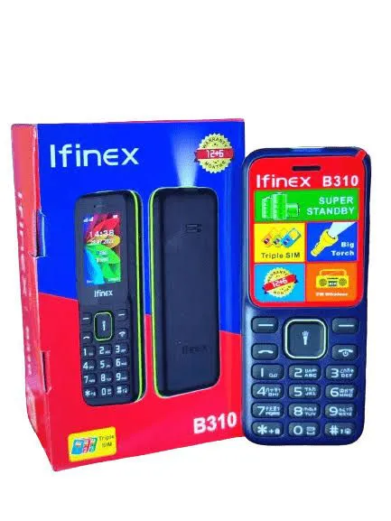 NEW IFINEX B310 TRIPLE SIM THREE-3 SIM CARD 1.77'' screen 1200mAh battery BIG TORCH KABAMBE/KATULULU/MULIKA MWIZI/BUTTON FEATURE PHONE