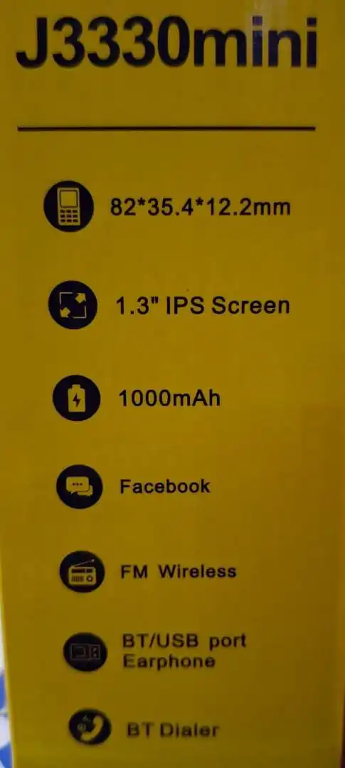 Jx J3330 mini phone 1.3" Screen Kabambe Wireless FM Camera,Bright Touch,Facebook,1000mAh Dual Sim featured phones