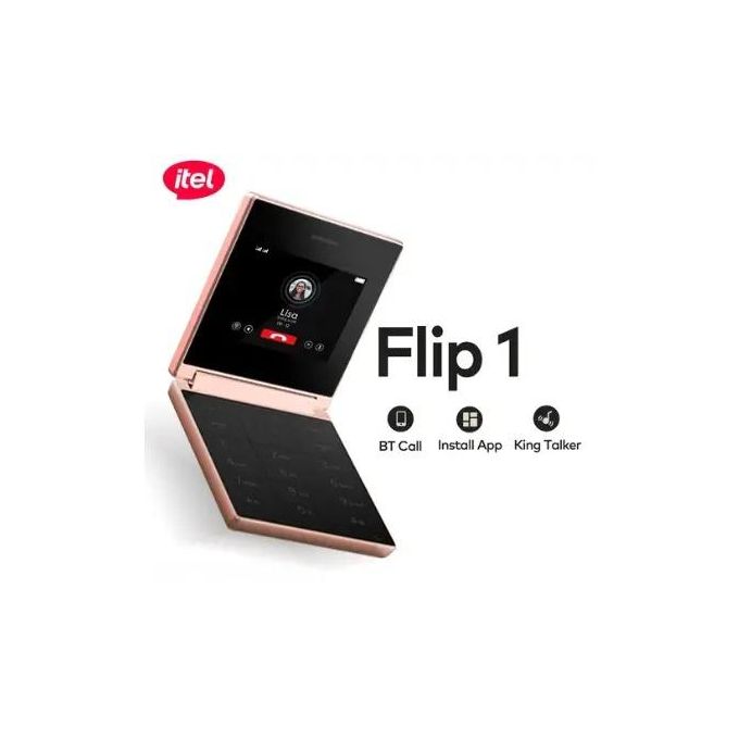 Itel Flip 1 2.4", Folding Phone, 1200mAh, Dual SIM Featured phone design hence pocket friendly, , support wireless FM radio ,has a bigger Ram hence faster performance Featured phone