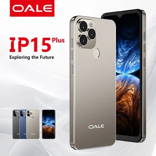 OALE IP15 PLUS CHEAP SMART PHONE 6.52'' water drop screen RAM 3GB+ROM 32GB DUAL SIM CARD BIG BATTERY 4050MAH fingerprint unlock dual sim smartphone