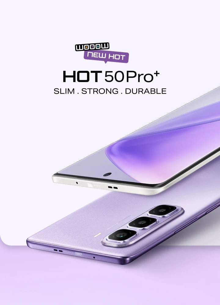Infinix Hot 50 Pro Plus 256GB+16(8+8)GB 6.78" 3D-Curved AMOLED 120Hz Screen Phone 5000mAh With 33W Type-C 50MP Camera MTK Helio G100 Fingerprint Lock Hot 50 Pro+ Smart Phone